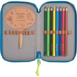 LÄSSIG Trousse Triple Spacy Unique Bleue -Sorties et bagagerie boutique trousse triple spacy unique bleue 4