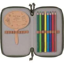 LÄSSIG Trousse Triple Spacy Unique Olive -Sorties et bagagerie boutique trousse triple spacy unique olive 3