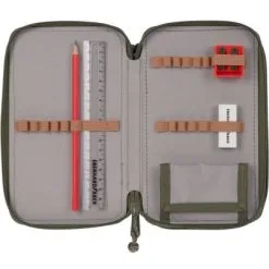 LÄSSIG Trousse Triple Spacy Unique Olive -Sorties et bagagerie boutique trousse triple spacy unique olive 4