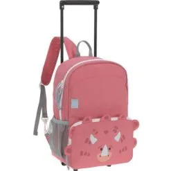 LÄSSIG Valise à Roulettes / Sac à Dos Tiny About Friends Dino Rose